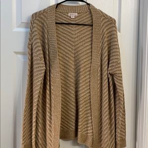 Tan and white cardigan